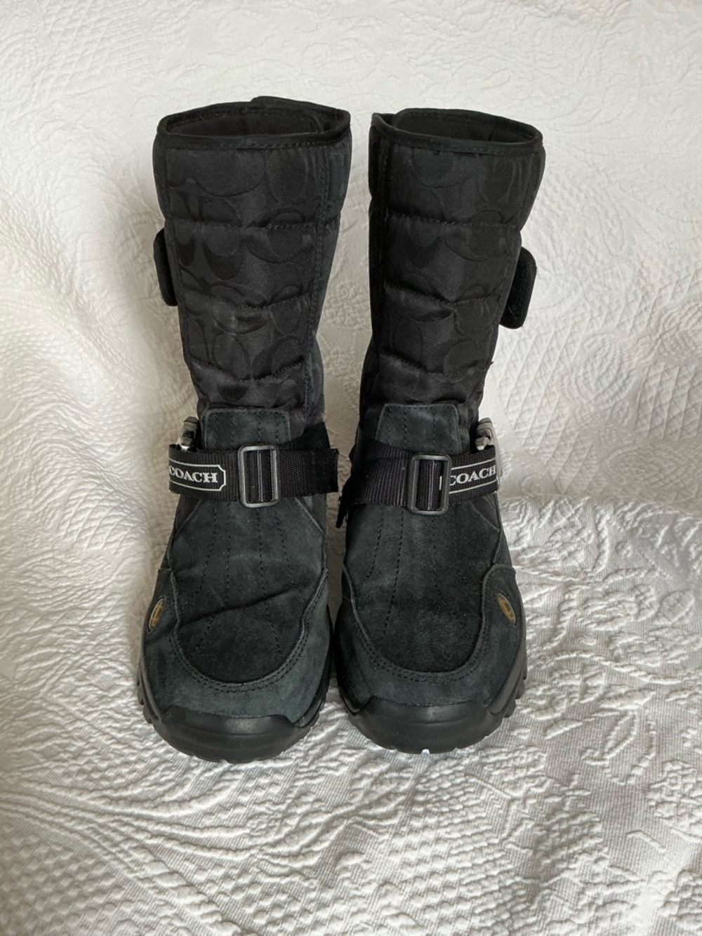 🤎 Coach Sandi Women’s Snow Boots With Vibram Soles - Size 8 - Picture 2 of 8
